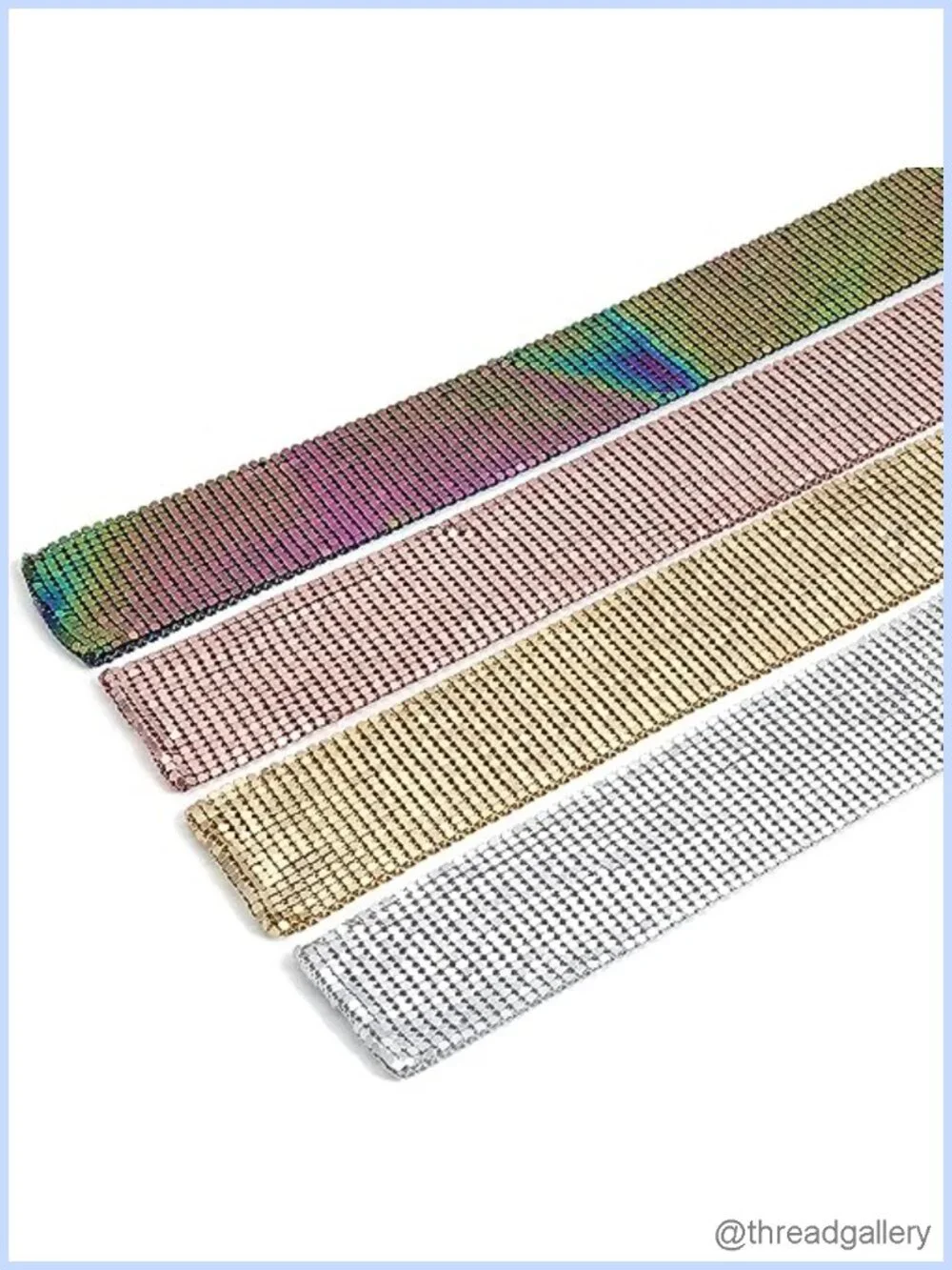 Sequins Neck Tie Scarf Long Skinny Neckerchief Tassel Glitter Disco Shawl